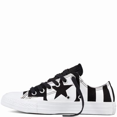 Converse Chuck Taylor All Star Wordmark Low Tops Womens - Black/White/White Shoes (268JECYP)